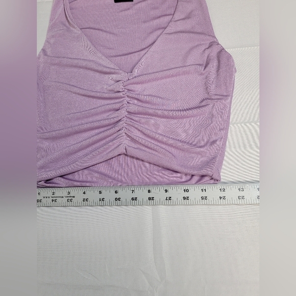 Naked Wardrobe Lavender Ruched Tank Top Size Large - Picture 8 of 8